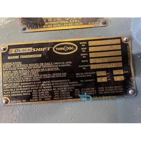 Twin Disc MGX-5136A QuickShift Series Gearbox Marine