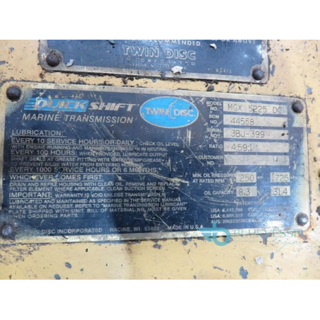 Twin Disc MGX-5225DC Gearbox Marine
