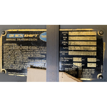 Twin Disc MGX-6848-SC Gearbox Marine