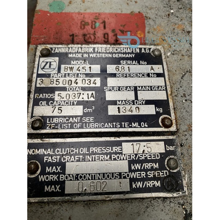 ZF BW 451 Gearbox Marine