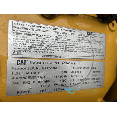 2015 Caterpillar C4.4 ACERT Tier 3 Marine Generator