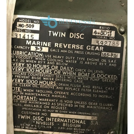 Twin Disc MG 509 4.50:1 Ratio Gearbox Marine